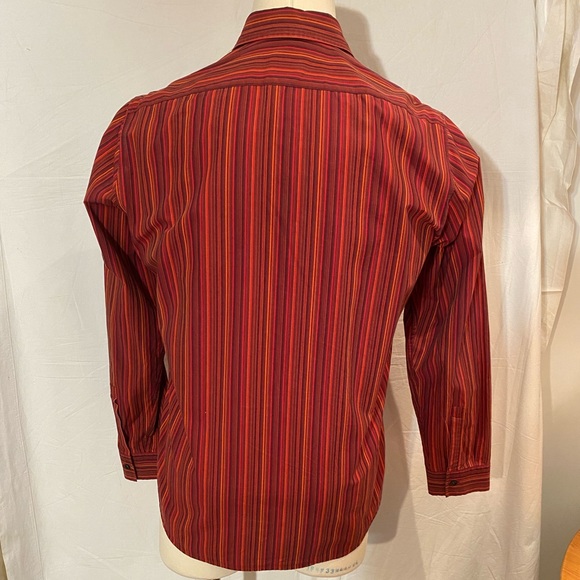 HUGO BOSS Men’s Striped Button Down Shirt Sz L - Picture 4 of 9